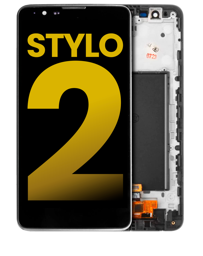 OLED LCD ASSEMBLY WITH FRAME COMPATIBLE FOR LG STYLO2 LS775 K540 Black PREMIUM