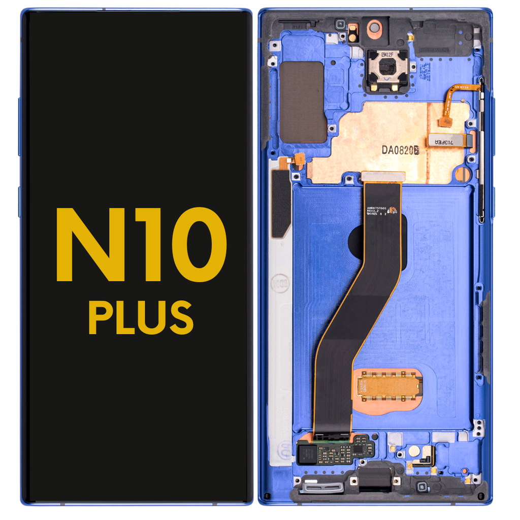 OLED LCD ASSEMBLY WITH FRAME COMPATIBLE FOR SAMSUNG NOTE 10 PLUS N975 PREMIUM BLUE COLOR