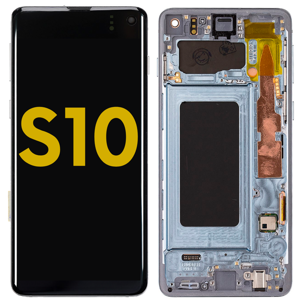 OLED LCD ASSEMBLY WITH FRAME COMPATIBLE FOR SAMSUNG S10 G973 PREMIUM BLUE COLOR