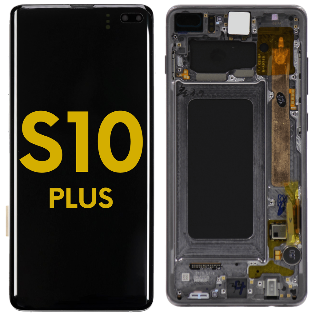 OLED LCD ASSEMBLY WITH FRAME COMPATIBLE FOR SAMSUNG S10 PLUS G972 PREMIUM BLACK COLOR