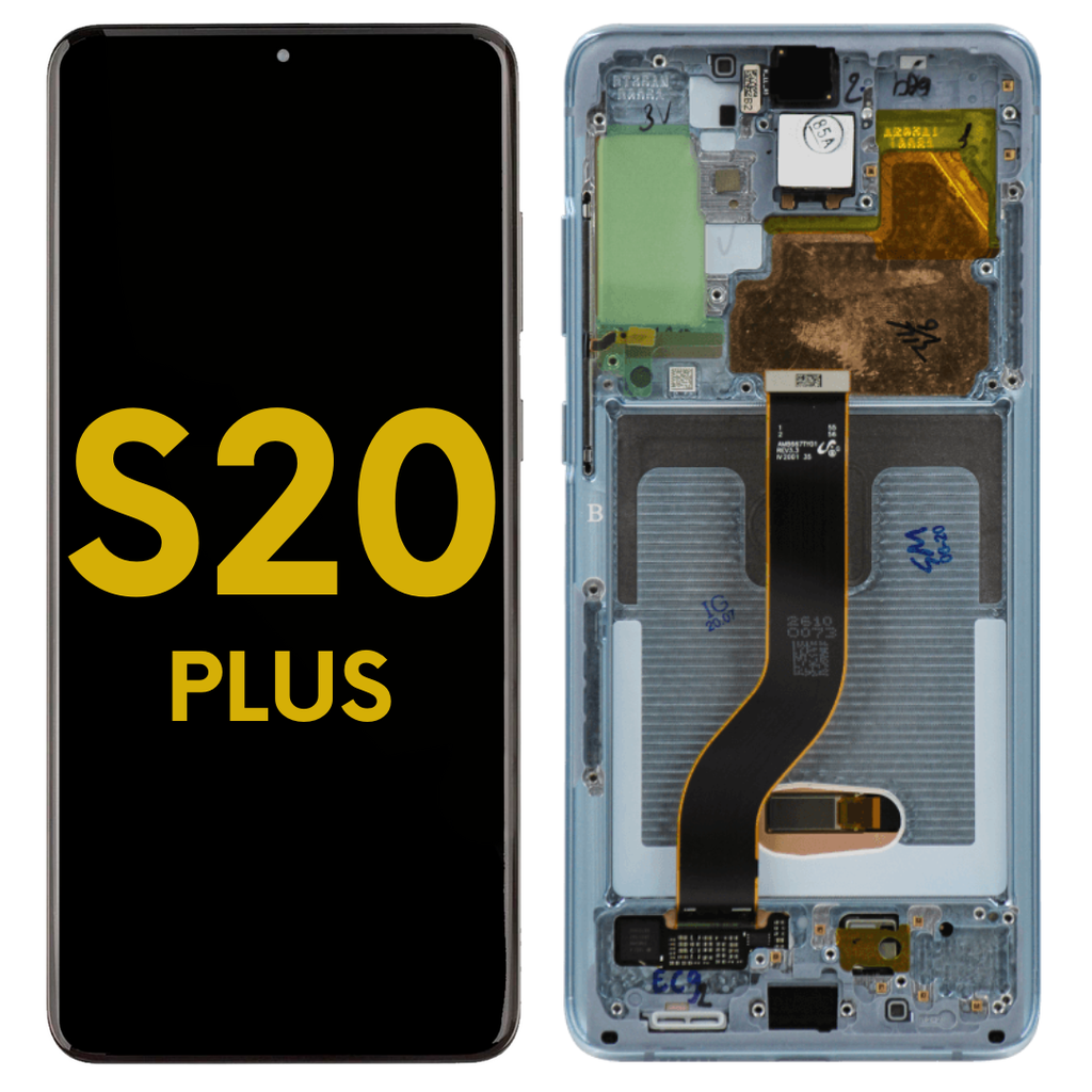 OLED LCD ASSEMBLY WITH FRAME COMPATIBLE FOR S20 PLUS G985 G986 5G PREMIUM BLUE COLOR
