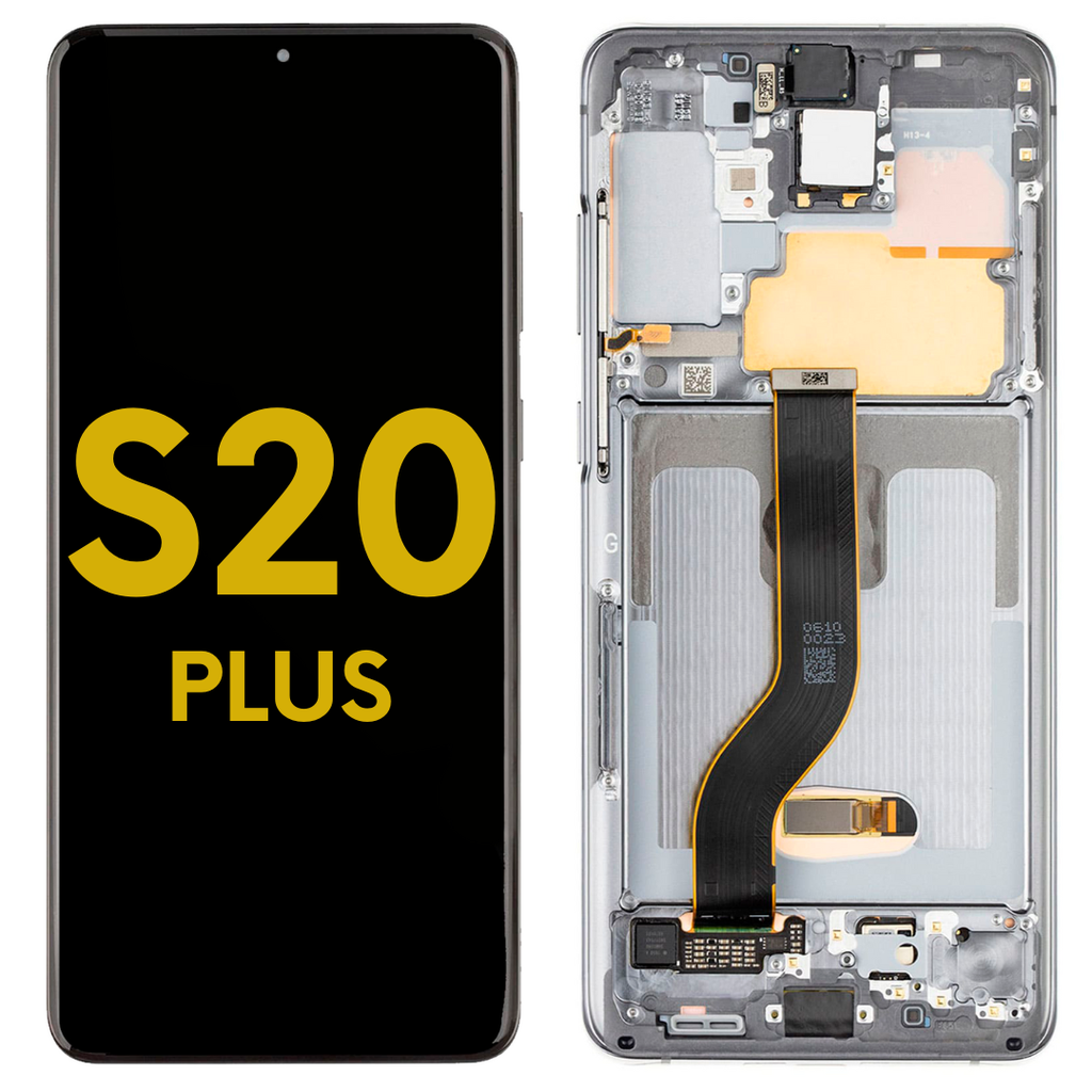 OLED LCD ASSEMBLY WITH FRAME COMPATIBLE FOR S20 PLUS G985 G986 5G PREMIUM GRAY COLOR