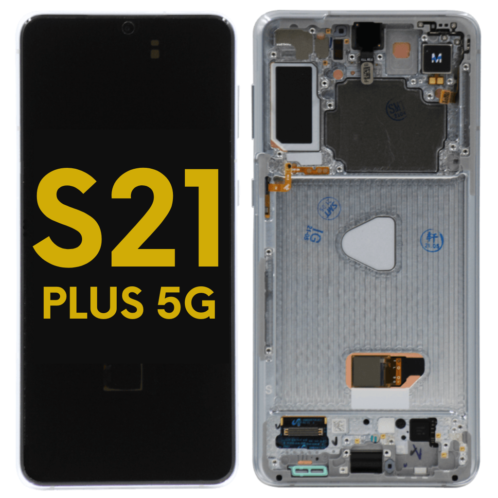 OLED LCD ASSEMBLY WITH FRAME COMPATIBLE FOR SAMSUNG S21 PLUS G996 5G PREMIUM SILVER COLOR