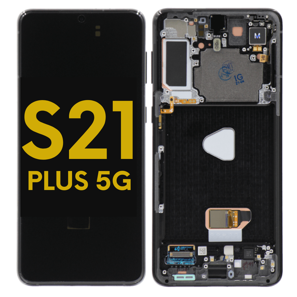 OLED LCD ASSEMBLY WITH FRAME COMPATIBLE FOR SAMSUNG S21 PLUS G996 5G PREMIUM BLACK COLOR