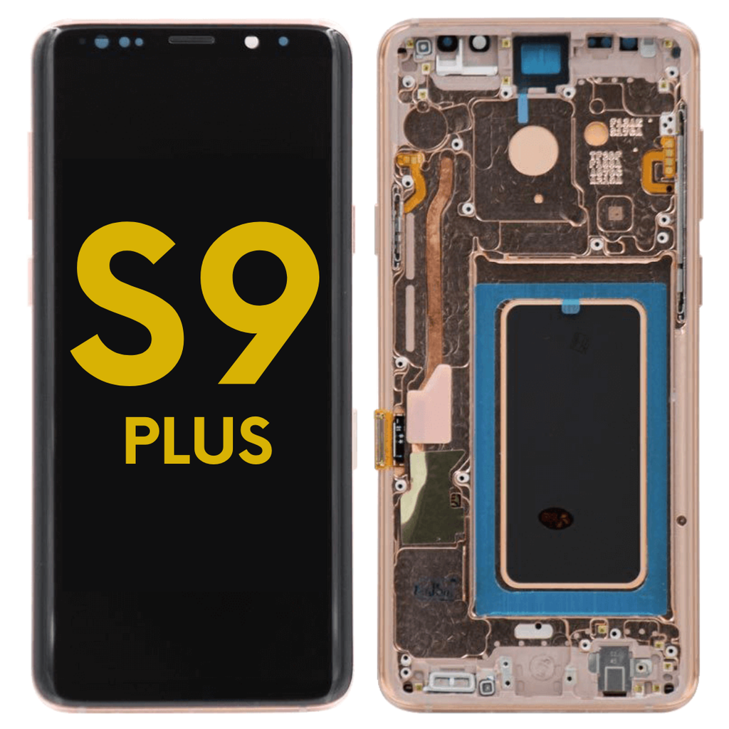 OLED LCD ASSEMBLY WITH FRAME COMPATIBLE FOR SAMSUNG S9 PLUS G955 PREMIUM GOLD COLOR