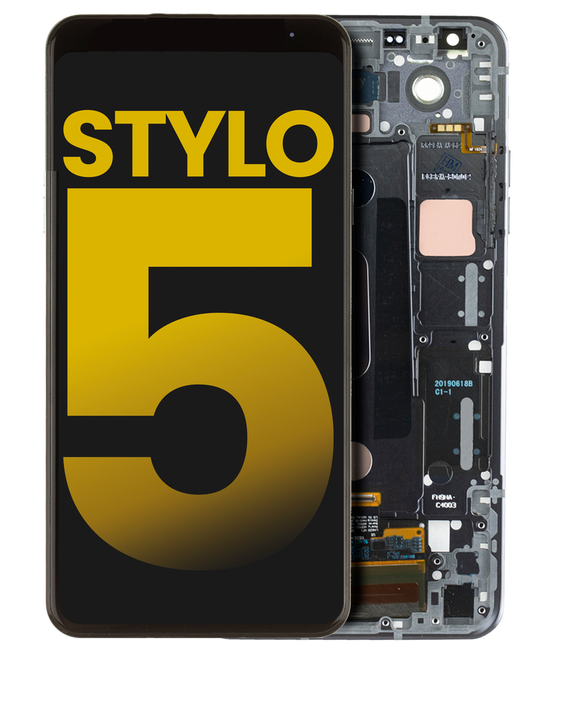 OLED LCD ASSEMBLY WITH FRAME COMPATIBLE FOR LG STYLO 5 PREMIUM BLACK COLOR