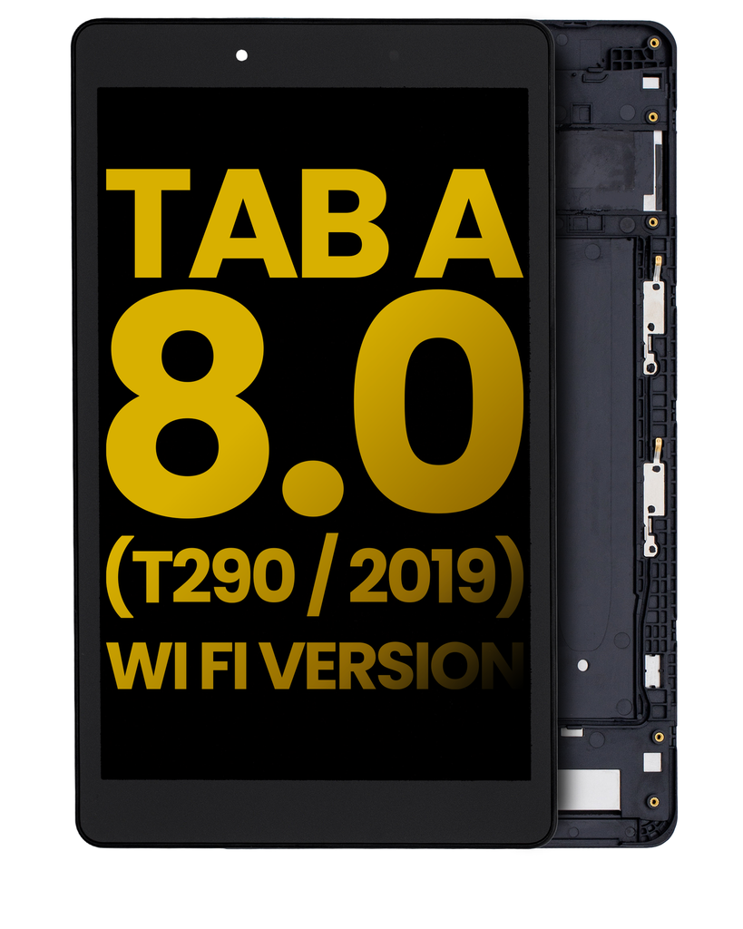 LCD ASSEMBLY WITH FRAME COMPATIBLE FOR SAMSUNG TAB 8.0'' 2019 T290 WIFI VERSION PREMIUM BLACK COLOR