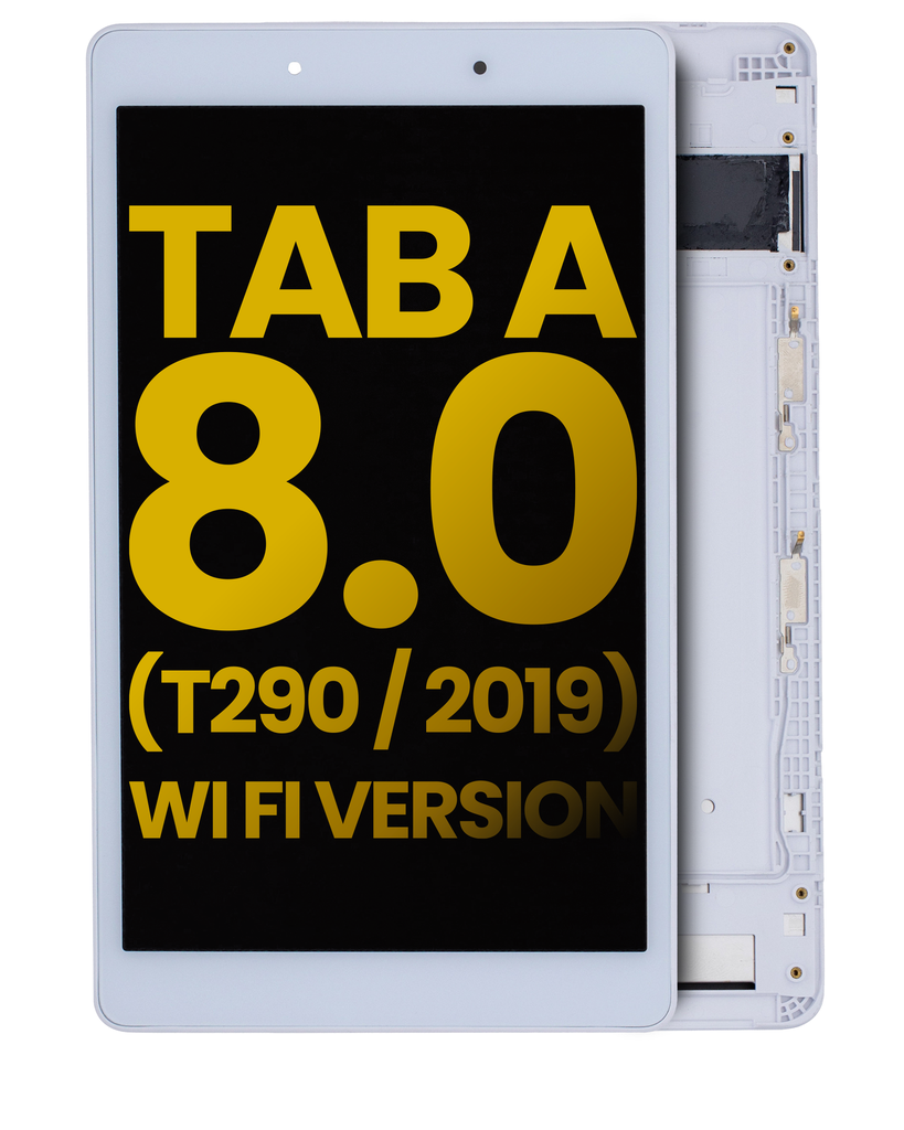 LCD ASSEMBLY WITH FRAME COMPATIBLE FOR SAMSUNG TAB 8.0'' 2019 T290 WIFI VERSION PREMIUM WHITE COLOR