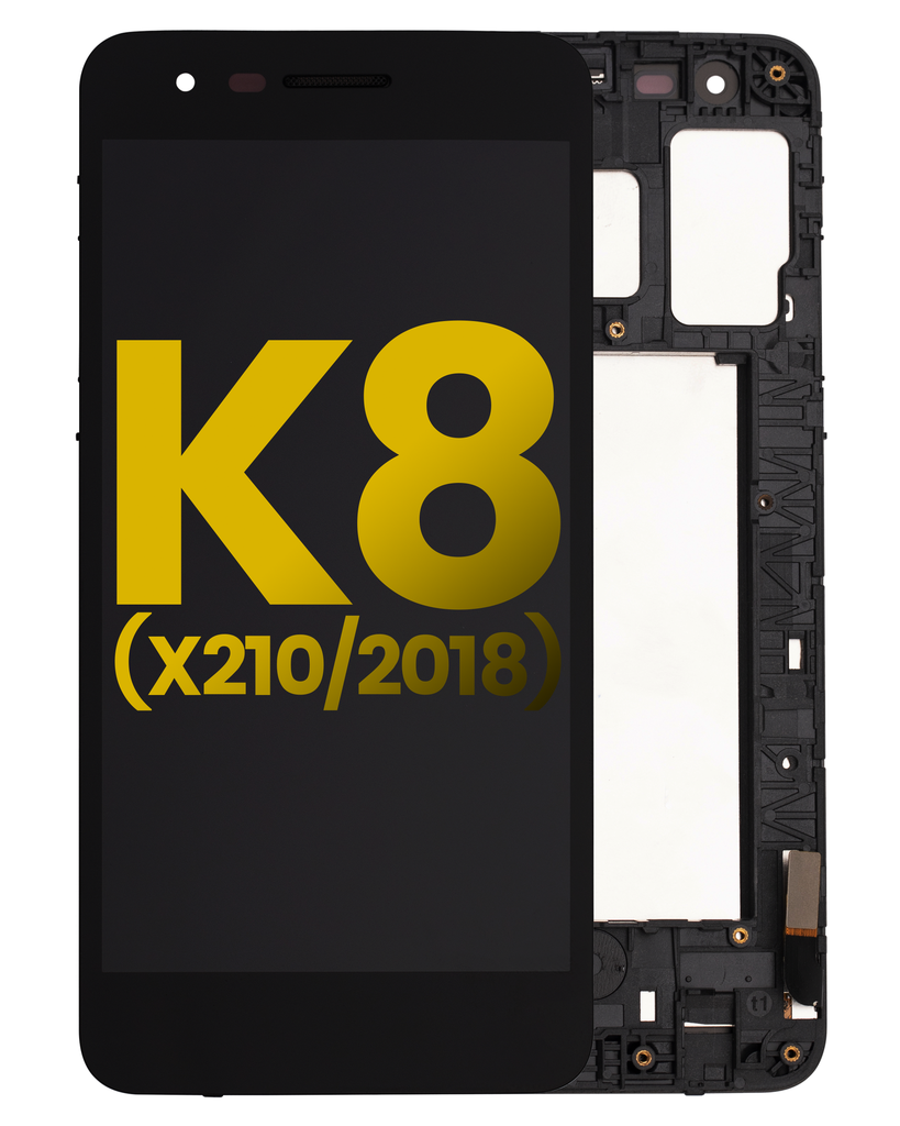 LCD ASSEMBLY WITH FRAME COMPATIBLE FOR LG K8 2018 X210/ ARISTO 2 / ARISTO 2 PLUS / ARISTO 3 / ARISTO 3 PLUS / PHOENIX 4 / TRIBUTE DYNASTY BLACK PREMIUM
