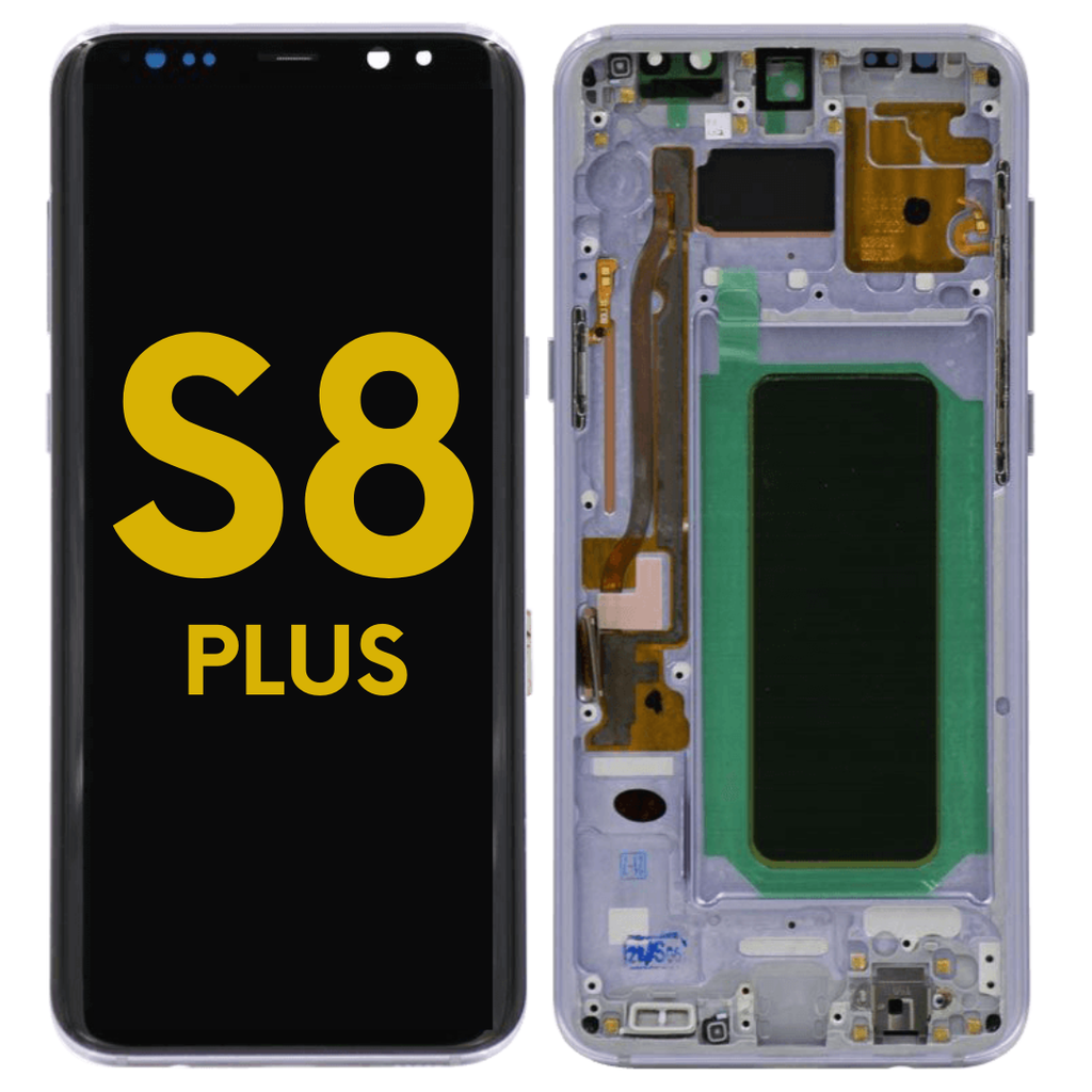 OLED LCD ASSEMBLY WITH FRAME COMPATIBLE FOR SAMSUNG  S8 PLUS G955 PREMIUM PURPLE COLOR