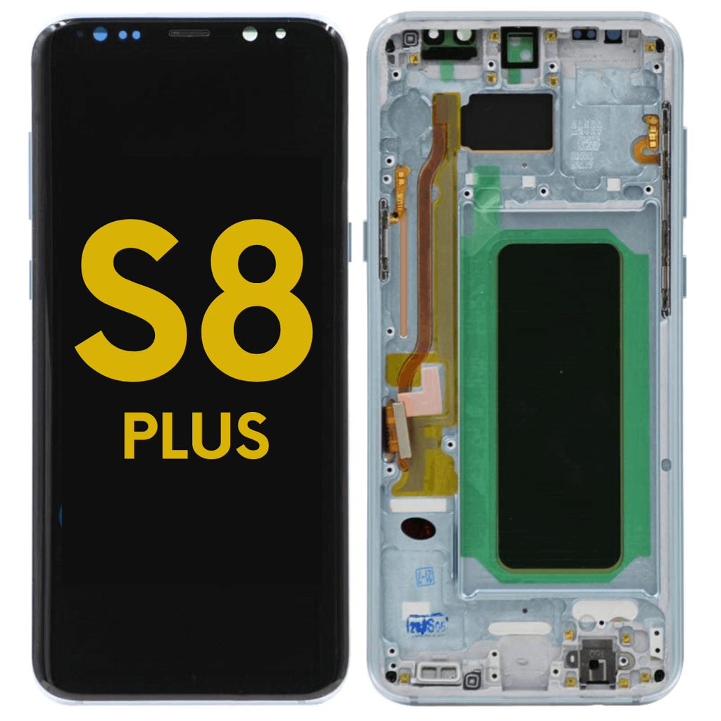 OLED LCD ASSEMBLY WITH FRAME COMPATIBLE FOR SAMSUNG  S8 PLUS G955 PREMIUM BLUE COLOR