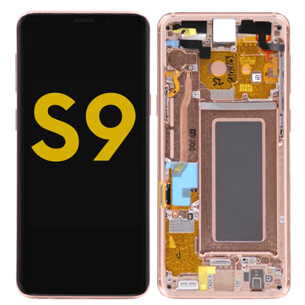 OLED LCD ASSEMBLY WITH FRAME COMPATIBLE FOR SAMSUNG S9 G960 PREMIUM GOLD COLOR
