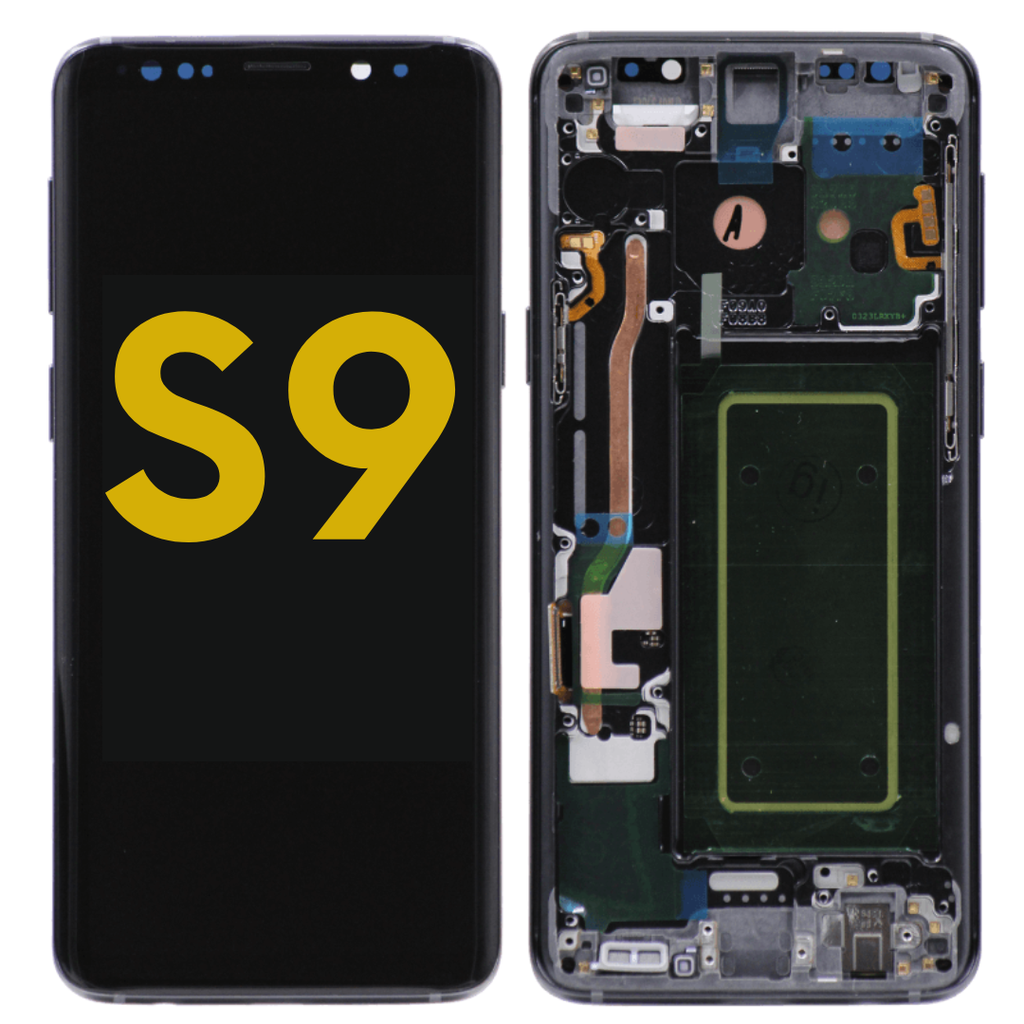 OLED LCD ASSEMBLY WITH FRAME COMPATIBLE FOR SAMSUNG S9 G960 PREMIUM GRAY COLOR