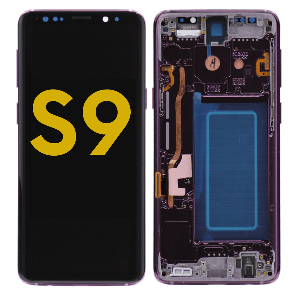 OLED LCD ASSEMBLY WITH FRAME COMPATIBLE FOR SAMSUNG S9 G960 PREMIUM PURPLE COLOR