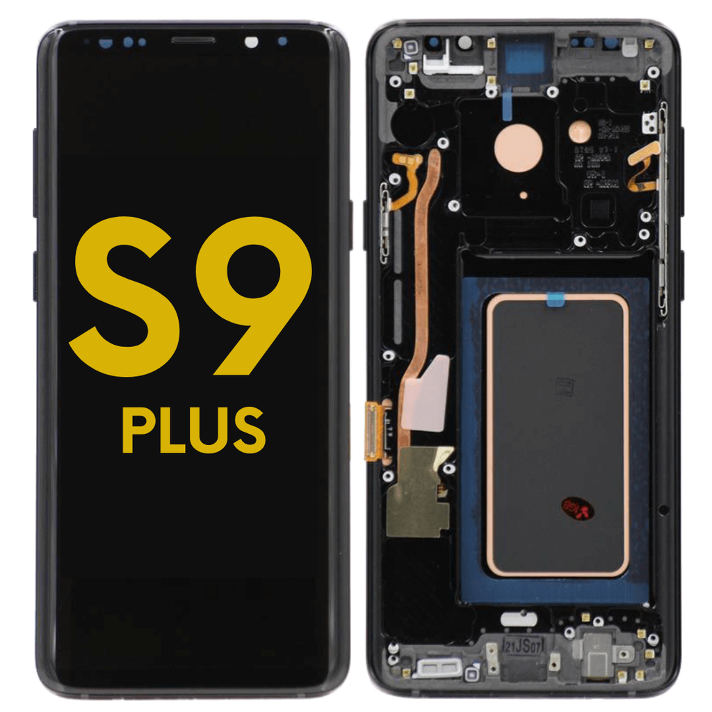 OLED LCD ASSEMBLY WITH FRAME COMPATIBLE FOR SAMSUNG S9 PLUS G955 PREMIUM BLACK COLOR