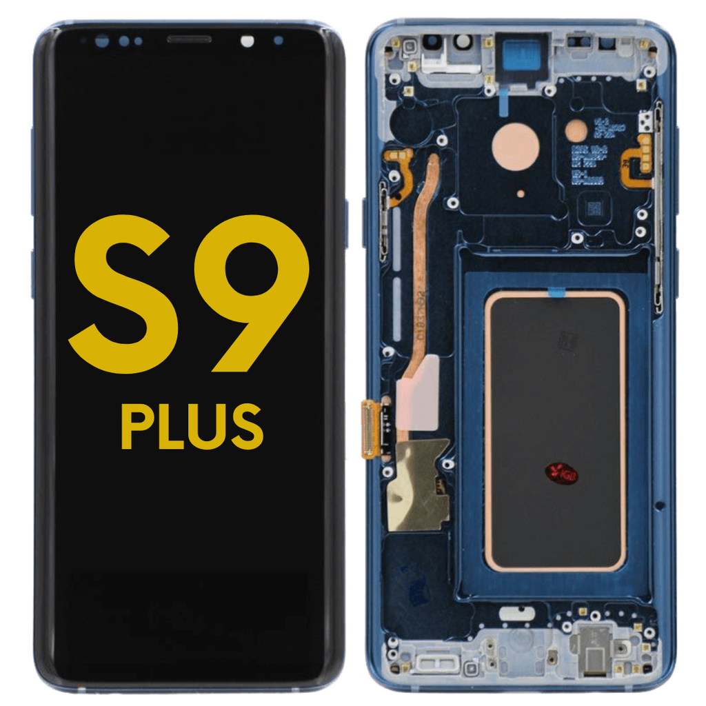 OLED LCD ASSEMBLY WITH FRAME COMPATIBLE FOR SAMSUNG S9 PLUS G955 PREMIUM BLUE COLOR