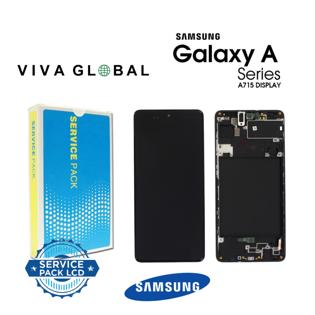 SAMSUNG ORIGINAL SERVICE PACK LCD WITH FRAME A71 LCD GH82-22152A SM-A715 ALL COLORS
