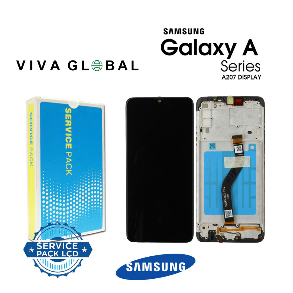 SAMSUNG ORIGINAL SERVICE PACK LCD WITH FRAME GH81-17774A SM-A207 A20S 2019 ALL COLORES