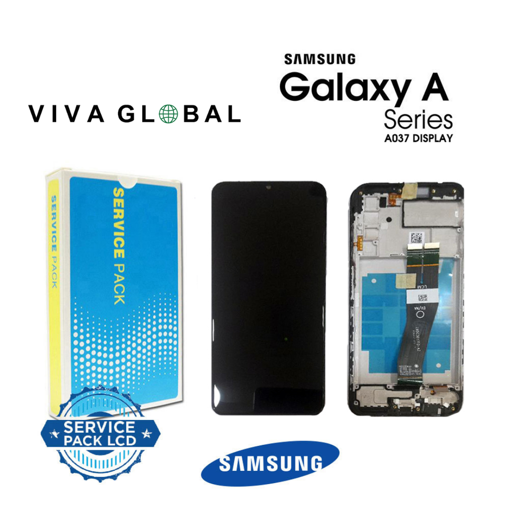 SAMSUNG ORIGINAL SERVICE PACK LCD WITH FRAME GH81-21232A NF-SM-A037F A03S 2021 ALL COLORS