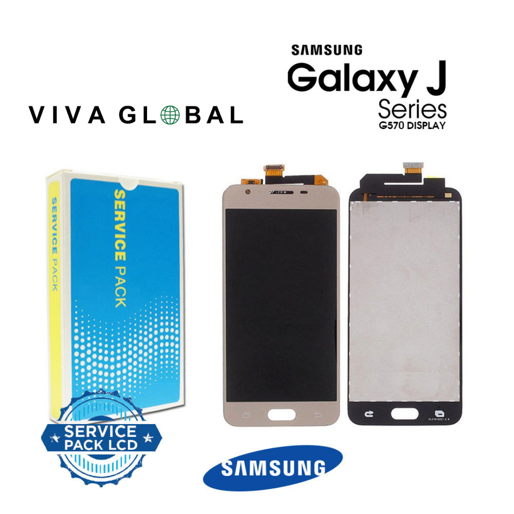 SAMSUNG ORIGINAL SERVICE PACK LCD NO FRAME GH96-10324A SM-G570 J5PRIME 2016 GOLD COLOR
