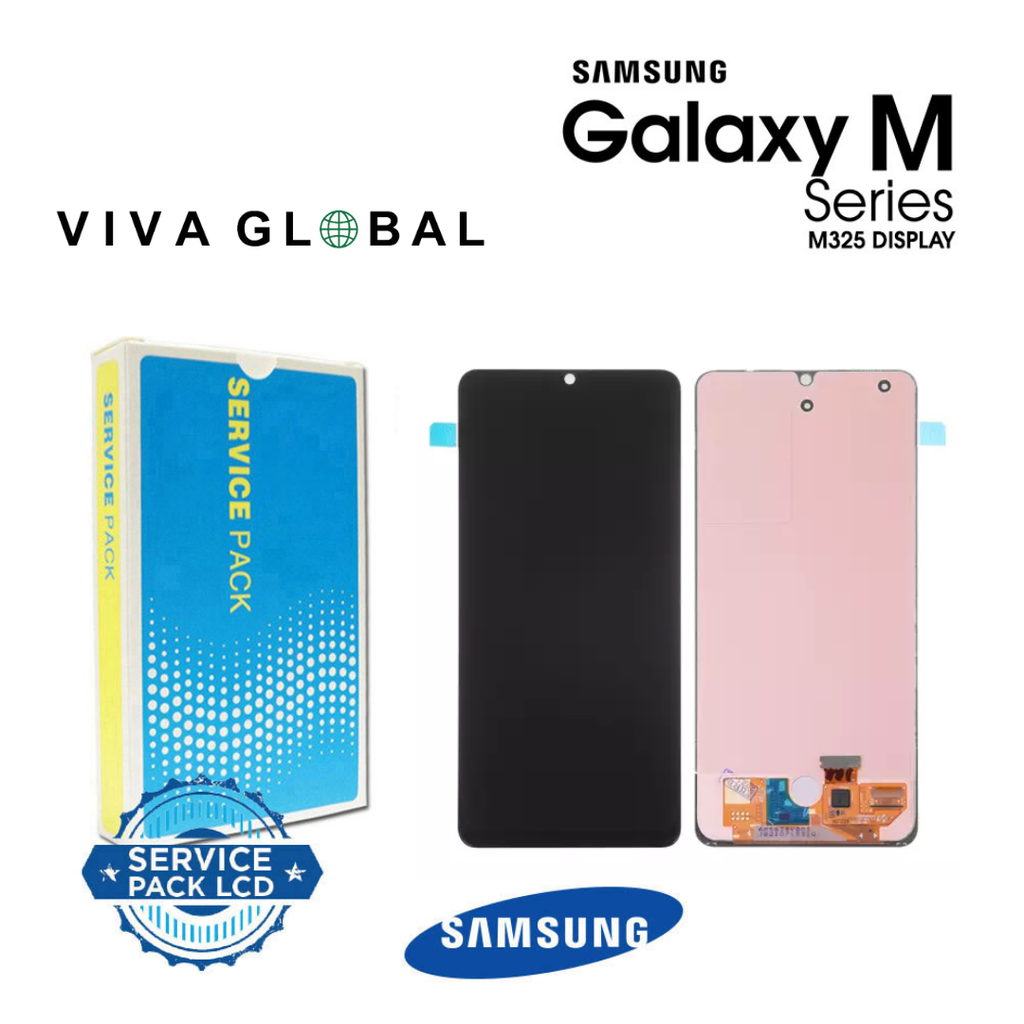 SAMSUNG ORIGINAL SERVICE PACK LCD NO FRAME M325 M32 2020 GH82-26193A GH82-25981A BLACK COLOR