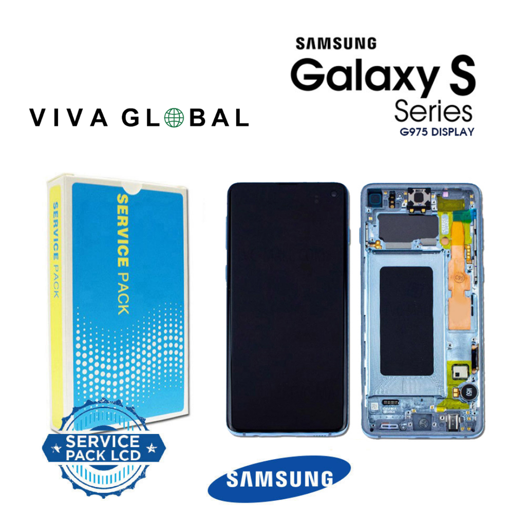 SAMSUNG ORIGINAL SERVICE PACK LCD S10 PLUS 2019 SM-G975 GH82-18849C GH82-18834C BLUE COLOR
