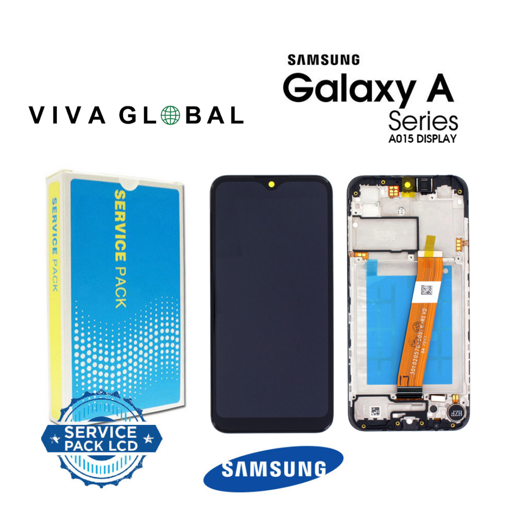 SAMSUNG ORIGINAL SERVICE PACK LCD WITH FRAME  A01 2020 A015F SM-A015F GH81-18209A ALL COLORS