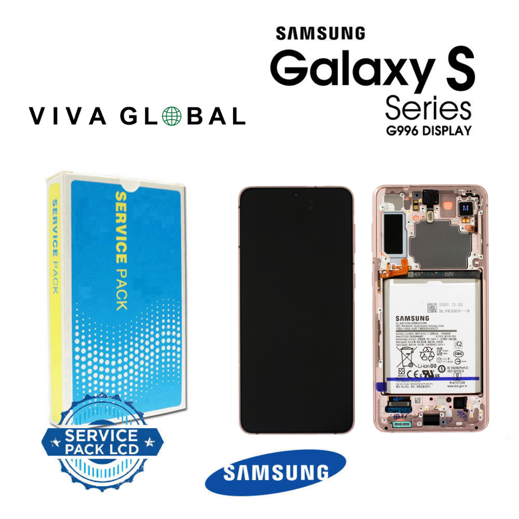SAMSUNG ORIGINAL SERVICE PACK LCD WITH FRAME S21PLUS 2021 5G GH82-24744B GH82-24555B GH82-24554B GH82-24505B VIOLET COLOR