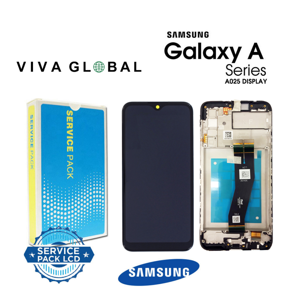 SAMSUNG ORIGINAL SERVICE PACK LCD WITH FRAME SM-A025G M025 (A02S M02S 2020)EU CODE  GH81-20181A ALL COLORS