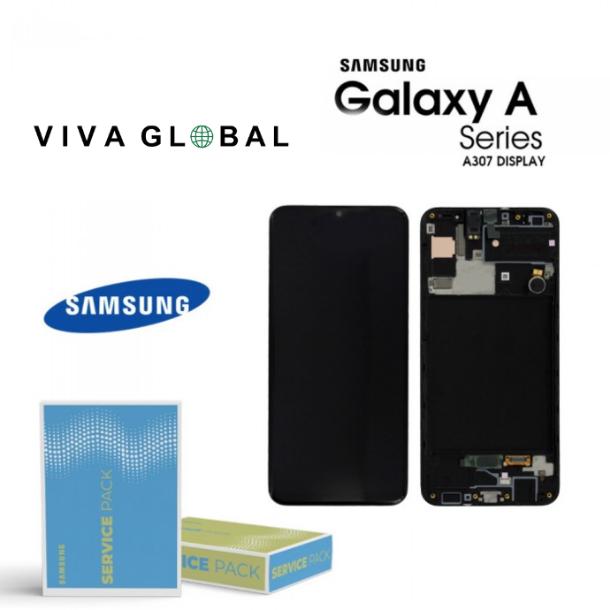 SAMSUNG ORIGINAL SERVICE PACK LCD WITH FRAME SM-A307 A30S 2019 GH82-21190A GH82-21329A GH82-21385A GH82-21189A ALL COLORS