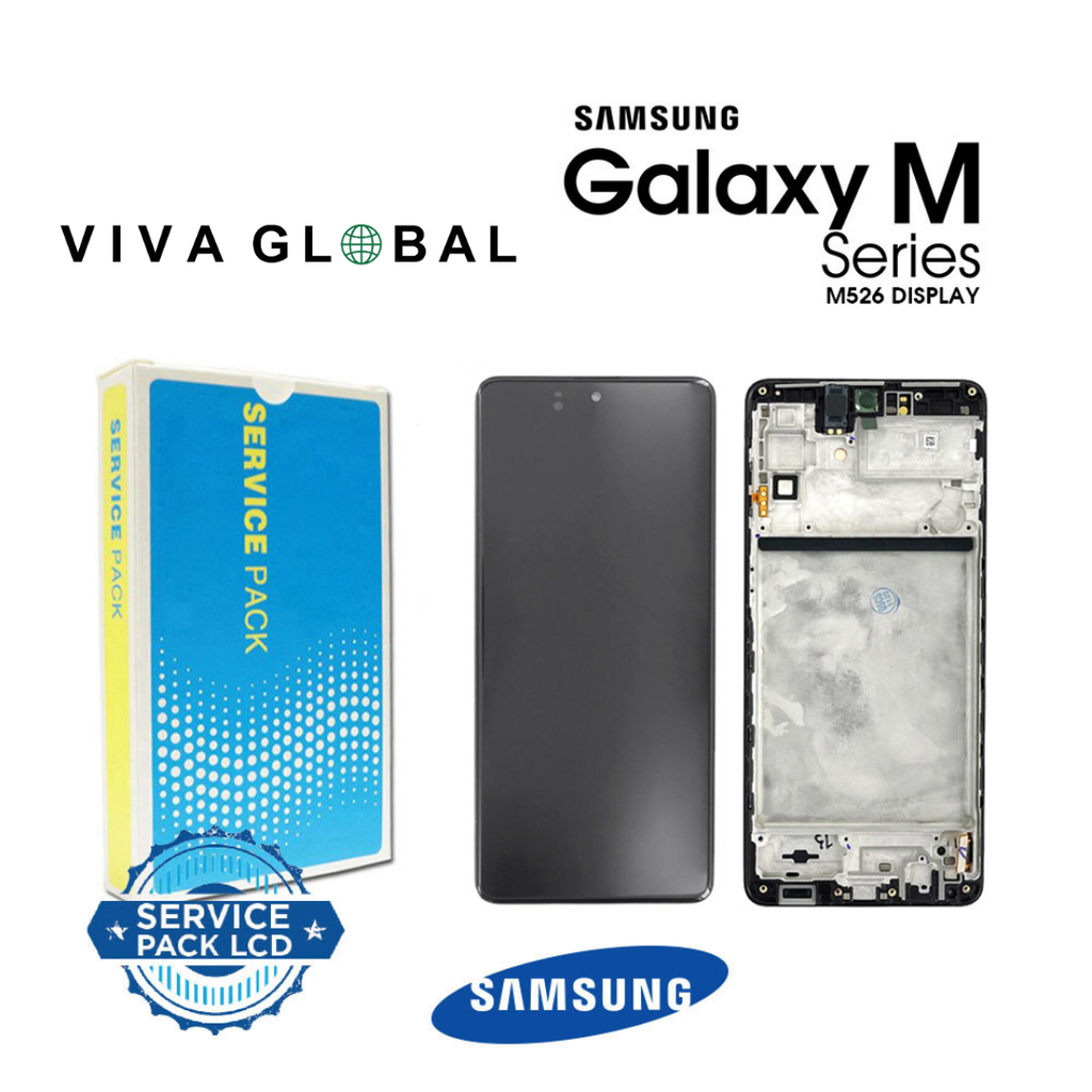 SAMSUNG ORIGINAL SERVICE PACK LCD WITH FRAME SM-M526 M52S 5G 2021 GH82-27091A GH82-27094A BLACK COLOR