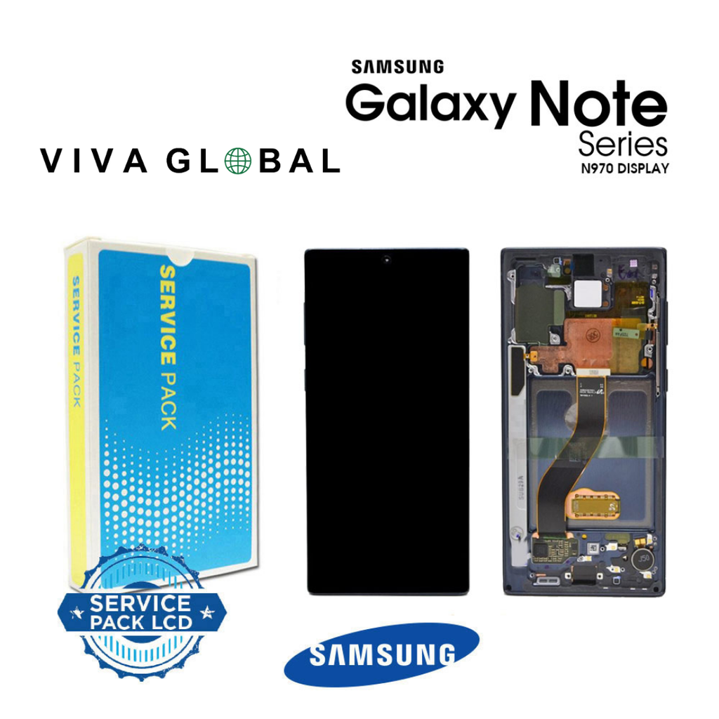 SAMSUNG ORIGINAL SERVICE PACK LCD WITH FRAME SM-N970F Note10 2019 GH82-20818A GH82-20817A BLACK COLOR