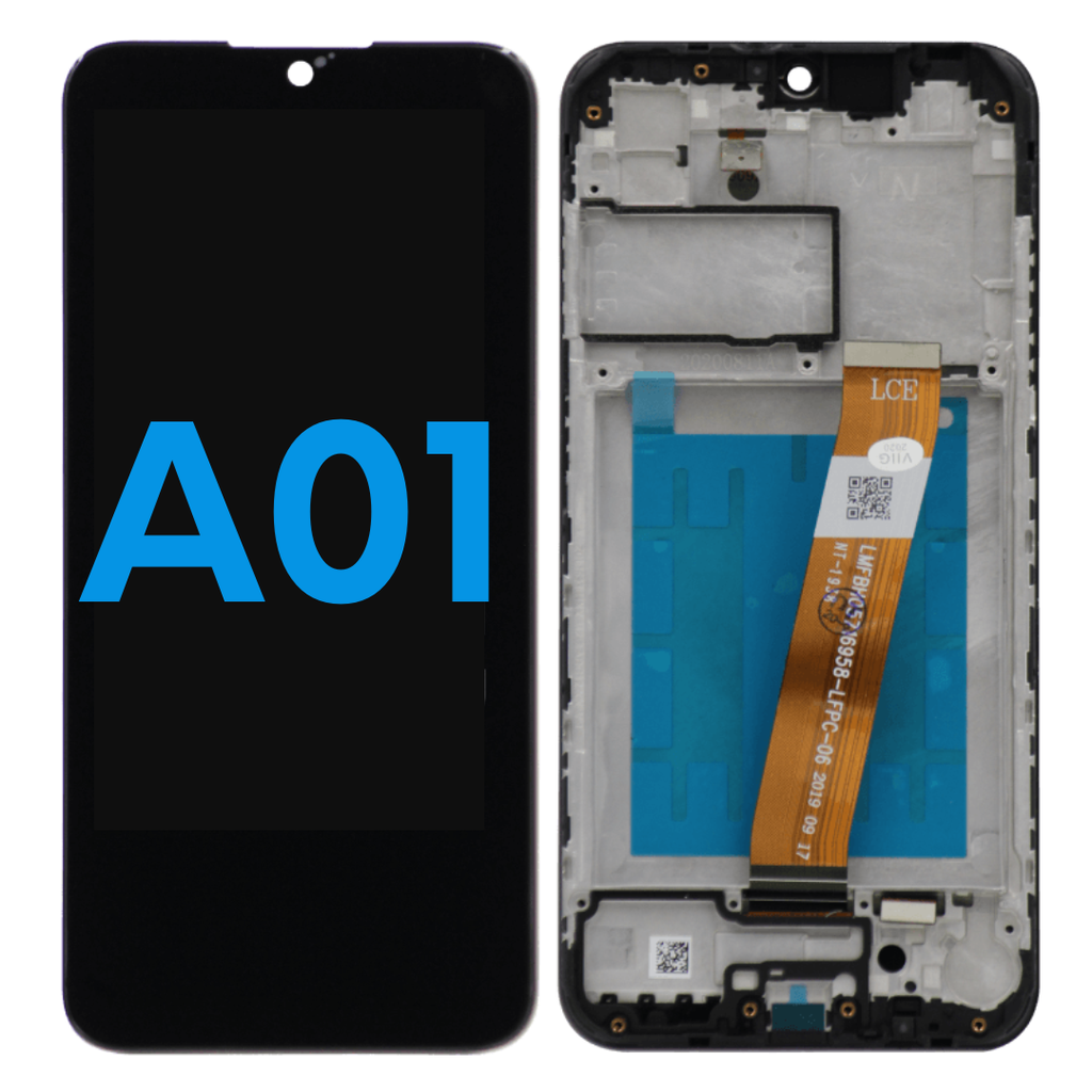 LCD ASSEMBLY WITH FRAME COMPATIBLE FOR SAMSUNG A01 A015F INTERNATIONAL VERSION SMALL SIZE F SUFFIX STANDARD ALL COLORS