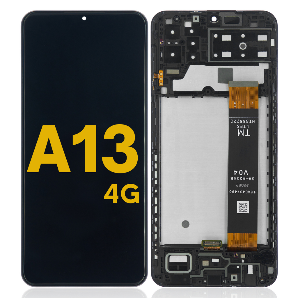 LCD ASSEMBLY WITH FRAME COMPATIBLE FOR SAMSUNG A13 4G A135 2022 PREMIUM ALL COLORS