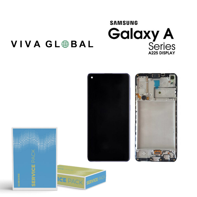 SAMSUNG ORIGINAL SERVICE PACK LCD WITH FRAME GH82-25944A GH82-26047A SM-A225 A22 4G 2021 ALL COLORES