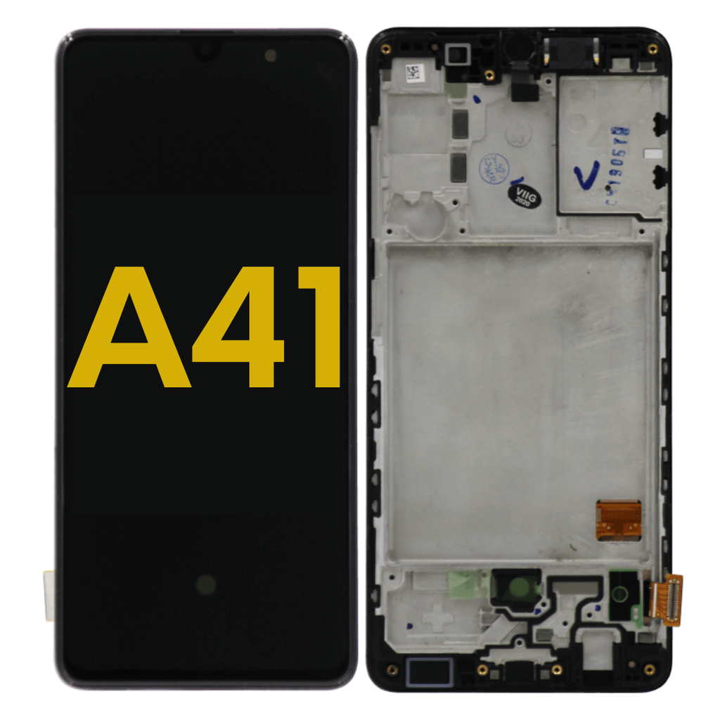LCD ASSEMBLY WITHOUT FRAME COMPATIBLE FOR SAMSUNG A41 A415 2020 PREMIUM BLACK COLOR