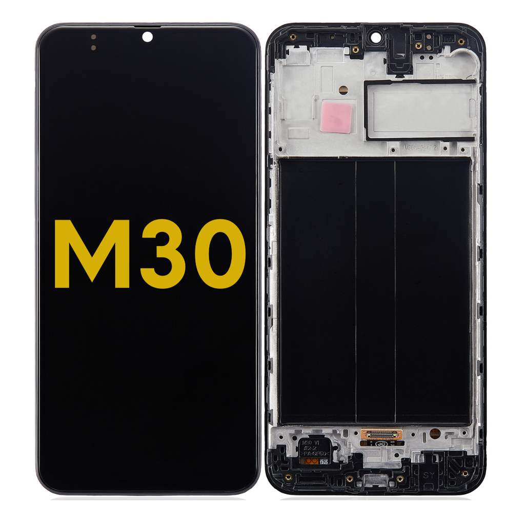 OLED LCD ASSEMBLY WITH FRAME COMPATIBLE FOR SAMSUNG M30 M305 M30S 2019 PREMIUM BLACK