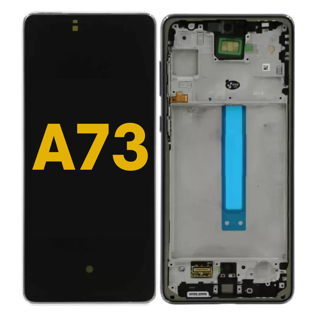 LCD ASSEMBLY WITH FRAME COMPATIBLE FOR SAMSUNG A73 A736 735 5G PREMIUM BLACK COLOR