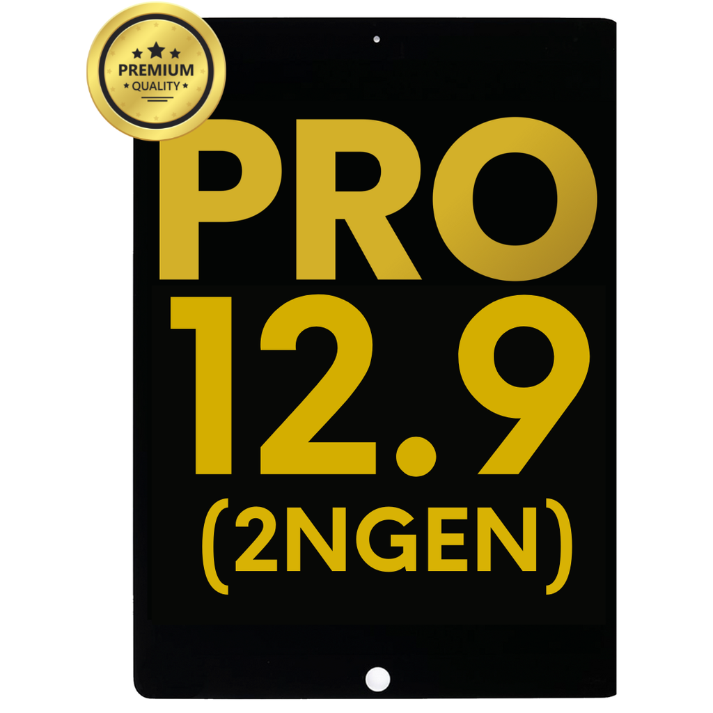 LCD ASSEMBLY WITH DIGITIZER & DAUGHTER BOARD FLEX PRE INSTALLED COMPATIBLE FOR IPAD PRO 12.9'' 2ND GEN 2017 A1670 A1671 A1821 PREMIUM BLACK COLOR