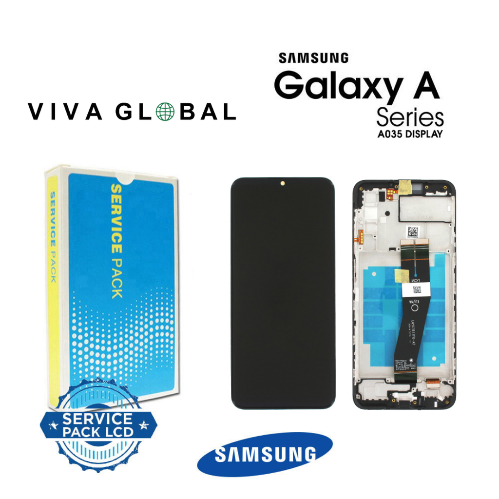 SAMSUNG ORIGINAL SERVICE PACK LCD WITH FRAME FOR A03 2022 GH81-21626A  ALL COLORS