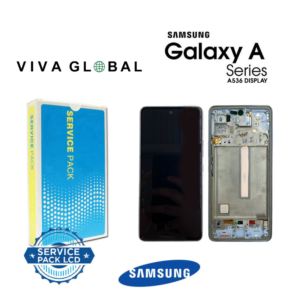 SAMSUNG ORIGINAL SERVICE PACK LCD SM-A536 A53 5G 2022 GH82-28024B OR GH97-28025B WHITE