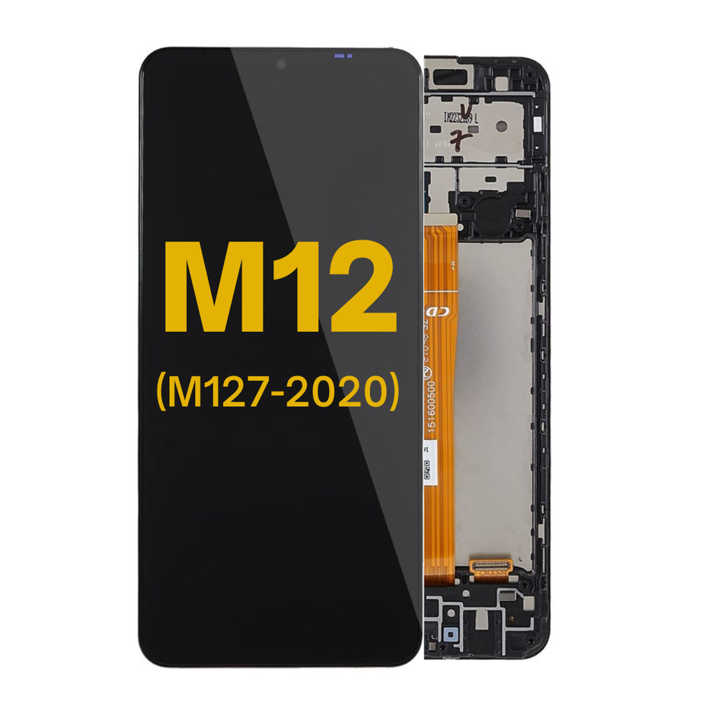 OLED LCD ASSEMBLY WITH FRAME COMPATIBLE FOR SAMSUNG M12 M127 2020 A12 A125 ALL COLORS PREMIUM