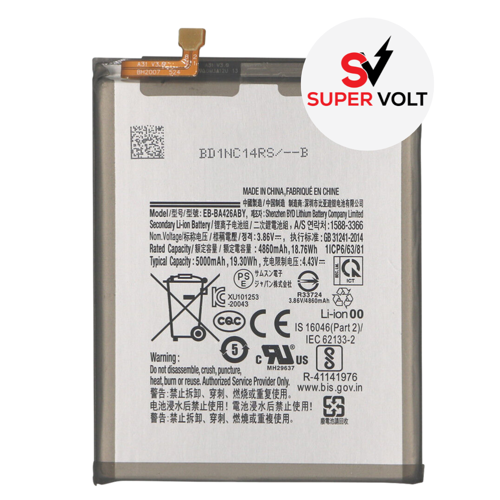 SUPERVOLT BATTERY COMPATIBLE FOR SAMSUNG A23 5G A236 2022/ A23 5G A236 2022 / A73 5G A736 2022 / M52 5G M526 2021 /  PREMIUM
