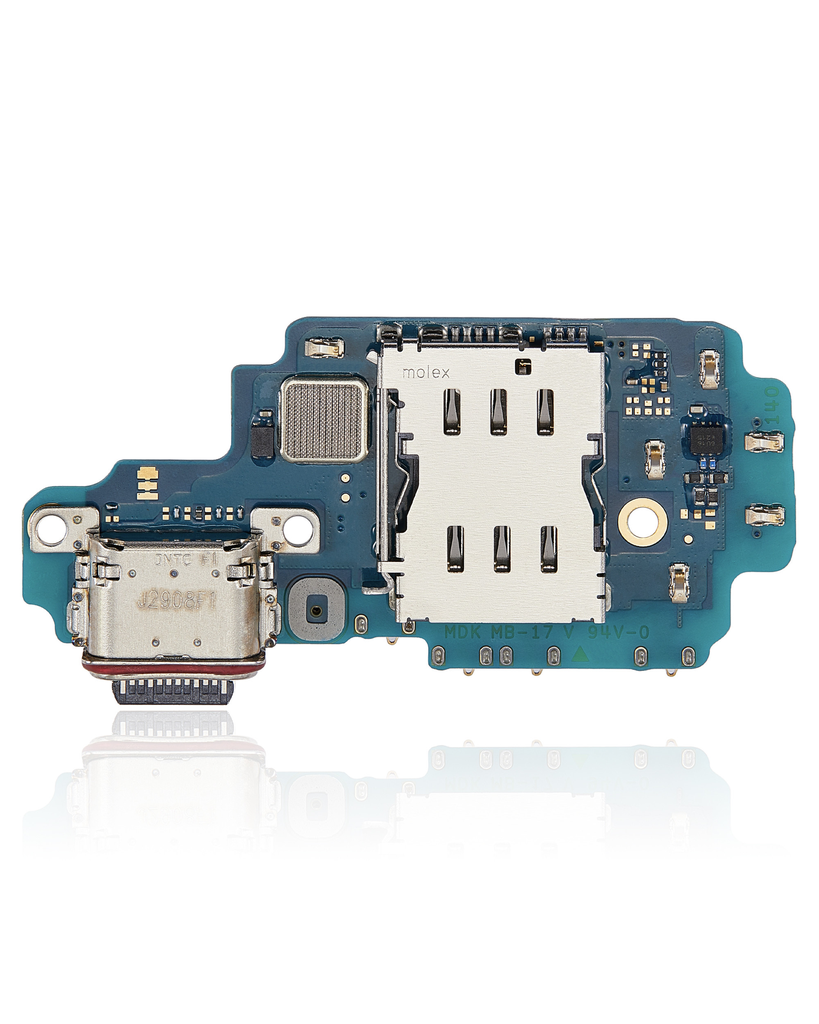 CHARGING PORT BOARD WITH SIM CARD READER COMPATIBLE FOR SAMSUNG S23 ULTRA 5G S918U NORTH AMERICAN VERSION PREMIUM