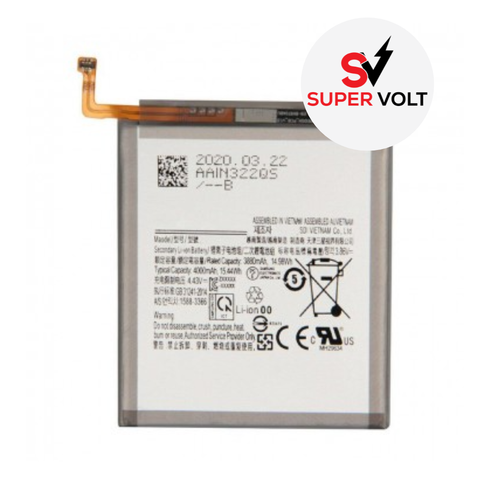 SUPERVOLT BATTERY COMPATIBLE FOR SAMSUNG A02 A022 2020 / A21S (A217) 2020 / A12 (A125) 2020 / A13 5G (A136U) 2021 A12 NACHO (A127) 2021 A13 5G A13 4G (A135) 2021 A04S (A047) 2022 F13 (E135) A13S (A137) (PREMIUM)