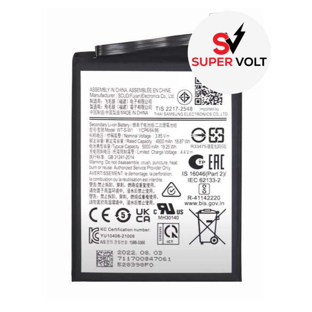 SUPERVOLT BATTERY COMPATIBLE FOR SAMSUNG A04 A045 2022 / A04E A042 2022 / A14 A145 2023 / A14 5G A146U A146P A146V A146W 2023 PREMIUM