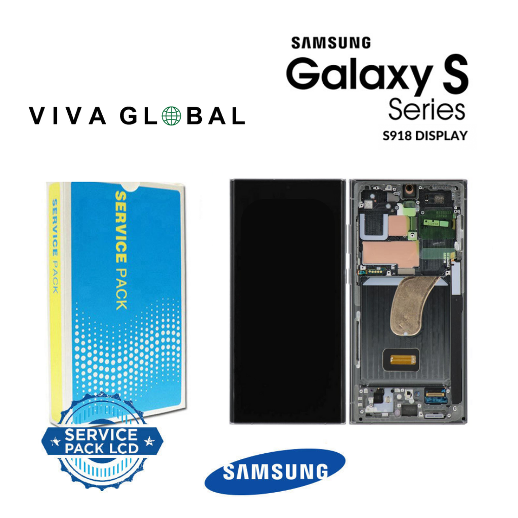 SAMSUNG ORIGINAL SERVICE PACK LCD WITH FRAME S23 ULTRA 5G 2023 SM-S918 GREEN