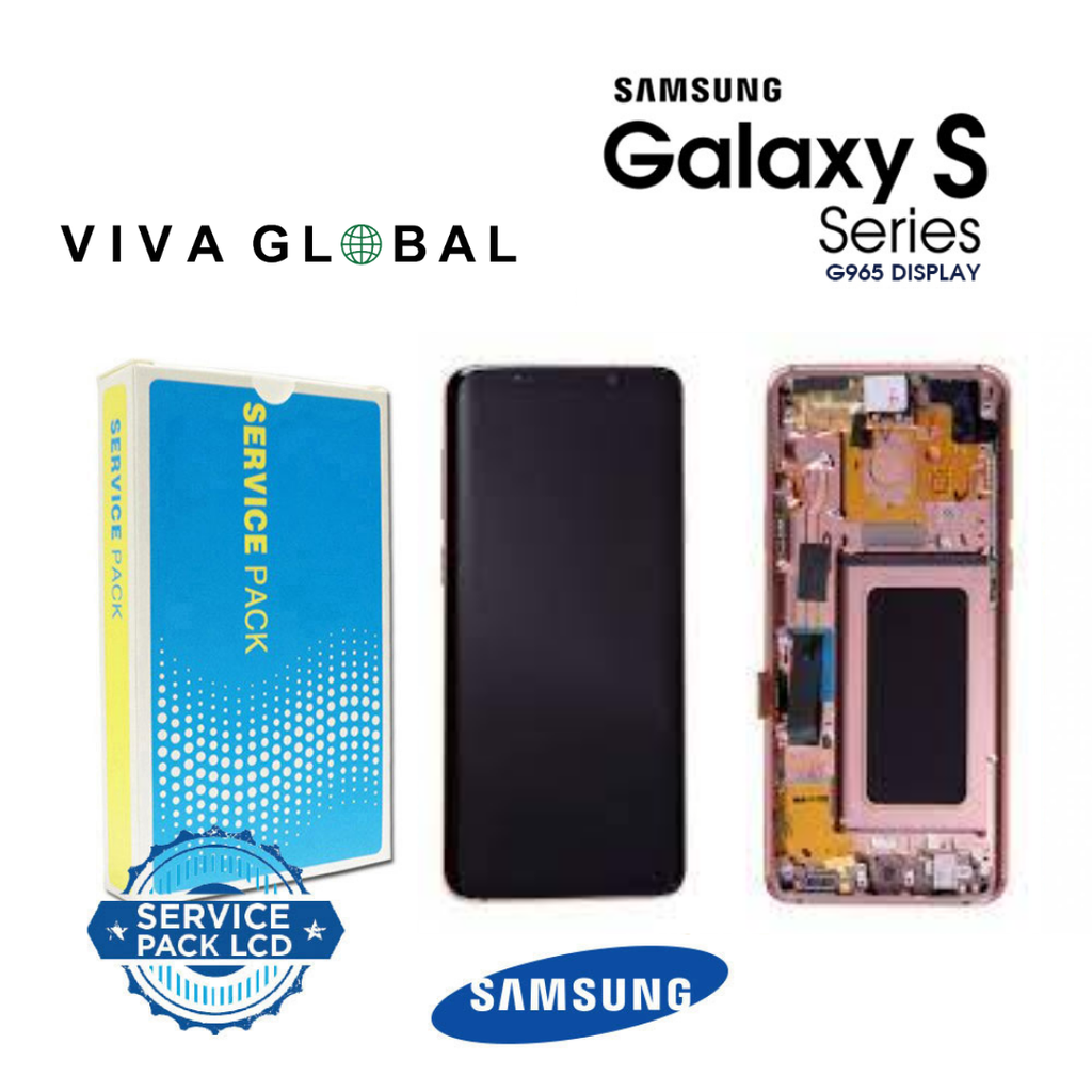 SAMSUNG ORIGINAL SERVICE PACK LCD WITH FRAME S9 PLUS 2018 SM-G965 GH97-21691E GH97-21692E GH97-21721E GH97-21722F GOLD COLOR