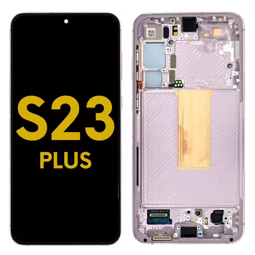 OLED ASSEMBLY WITH FRAME COMPATIBLE FOR SAMSUNG S23 PLUS US & INTERNATIONAL LAVANDER PREMIUM