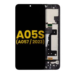 SAMSUNG ORIGINAL SERVICE PACK LCD WITH FRAME A05S 2023 SM-A057 BLACK COLOR GH81-24364A/24365A